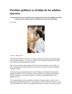 Partidos políticos se olvidan de los adultos mayores