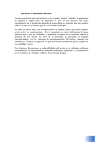 Síntesis de la dimensión ambiental La mayor parte del suelo del
