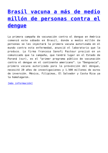 Brasil vacuna a más de medio millón de personas