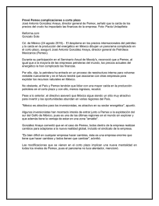 Prevé Pemex complicaciones a corto plazo José Antonio González