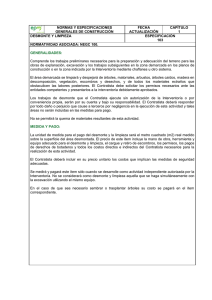 normas y especificaciones generales de construcción