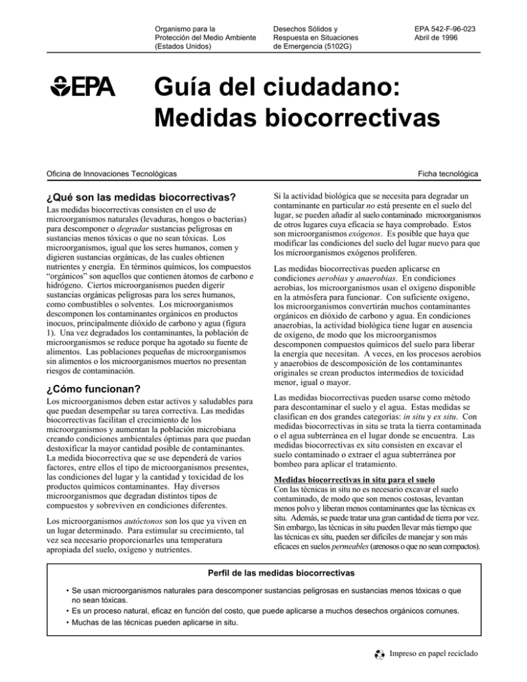 Medidas Biocorrectivas CLU IN