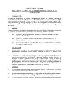 Reglamento Orgánico del Comité de Gobierno