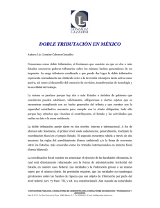 doble tributación en méxico
