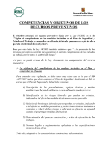 competencias y objetivos de los recursos preventivos