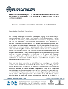 Caracterización mineralógica de sulfuros…