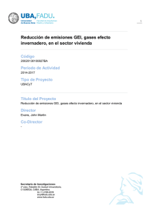 Reducción de emisiones GEI, gases efecto invernadero, en