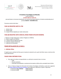 REGISTRO ANTE CENEVAL - Instituto Tecnológico de Morelia