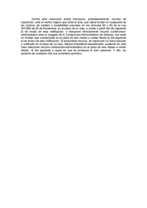 Contra esta resolución podrá interponer, potestativamente, recurso