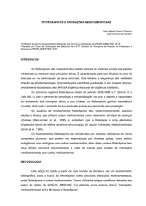 FITOTERÁPICOS E INTERAÇÕES MEDICAMENTOSAS