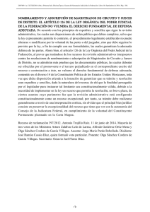 NOMBRAMIENTO Y ADSCRIPCIÓN DE MAGISTRADOS DE