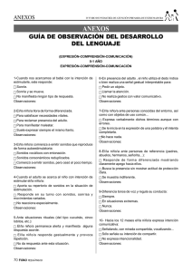 Guía de Observación del Desarrollo del Lenguaje Infantil