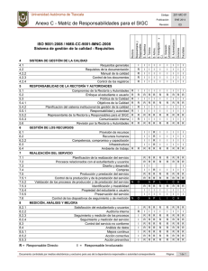 Anexo C - Matriz de Responsabilidades para el SIGC