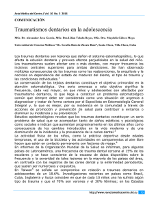 Traumatismos dentarios en la adolescencia