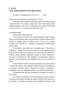 C. 29134/III “Jerez, Guillermo Ezequiel y otro S/ Hábeas corpus” San