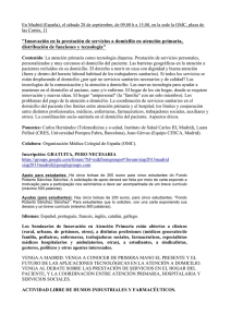 "Innovación en la prestación de servicios a domicilio en atención