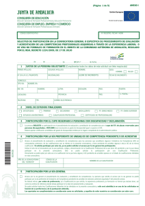 Solicitud Acreditación Competencias Profesionales Andalucía