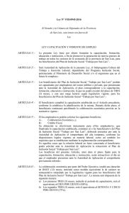 ley de capacitación y fomento de empleo