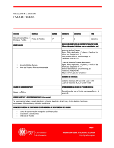 Física de Fluidos - Facultad de Ciencias