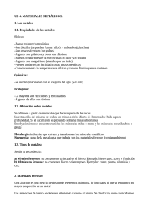 UD 4. MATERIALES METÁLICOS