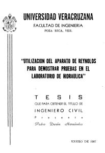 UTILIZACION DEL APARATO DE REYNOLDS PARA DEMOSTRAR