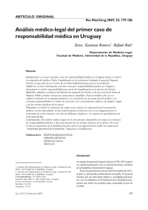 Análisis médico-legal del primer caso de responsabilidad