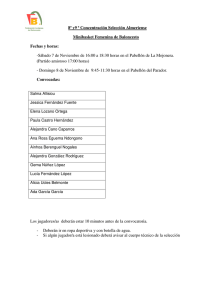 8ª y9 ª Concentración Selección Almeriense Minibasket Femenina