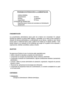 Introdución a la Administración