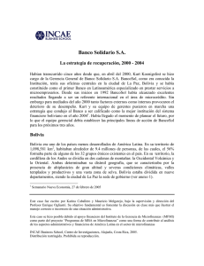 Caso BancoSol - Microfinance Gateway