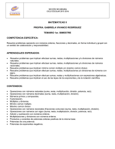 TEMARIO MATEMaTICAS II 1er BIMESTRE 15 16