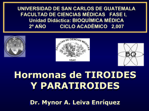 Hormonas de TIROIDES Y PARATIROIDES