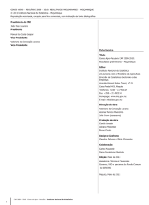 CENSO AGRO – PECUÁRIO 2009 – 2010: RESULTADOS