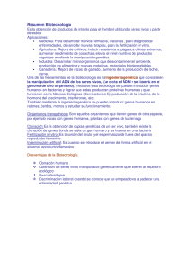 Resumen Biotecnología