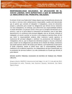 responsabilidad solidaria. su aplicación en el juicio laboral está