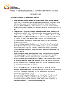 Gestión Subsecretaría de Hábitat y Asentamientos Humanos
