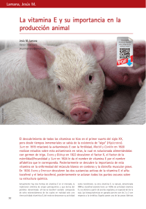 La vitamina E y su importancia en la producción animal