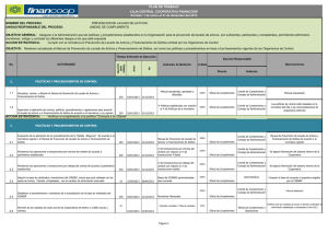 PLAN DE TRABAJO CAJA CENTRAL COOPERATIVA FINANCOOP