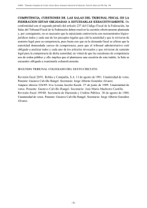 COMPETENCIA, CUESTIONES DE. LAS SALAS DEL TRIBUNAL