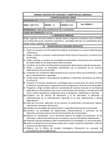 Manual de Funciones Director Administrativo y Financiero