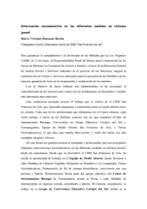 Intervención socioeducativa en las diferentes medidas en reforma