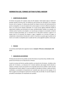 Normativa del torneo