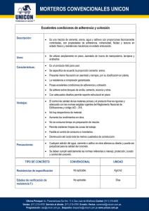 MORTEROS CONVENCIONALES UNICON