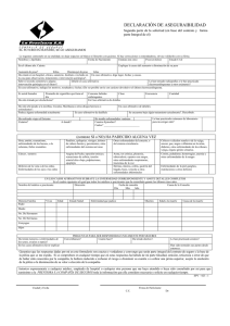 Declaración de asegurabilidad