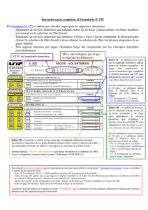 Instructivo para completar el Formulario N° 575 El Formulario N