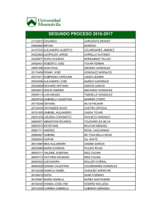 Listado de Admitidos II Proceso 2016-2017