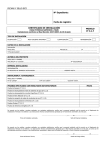 FECHAS Y SELLO EICI Nº Expediente: Fecha de registro