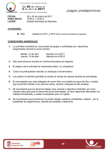 Juegos Predeportivos