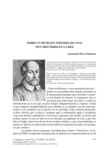 Sobre un retrato apócrifo de Vico muy difundido en la red