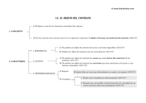 12. EL OBJETO DEL CONTRATO