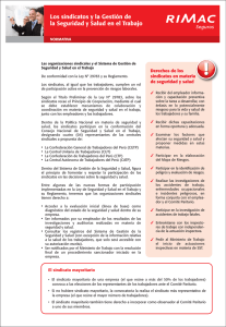 Los sindicatos y la gestión SST